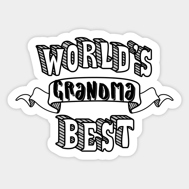 World's Best Grandma Sticker by theMeticulousWhim